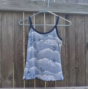 'Angel' Butterfly Cloud Print Tank Top